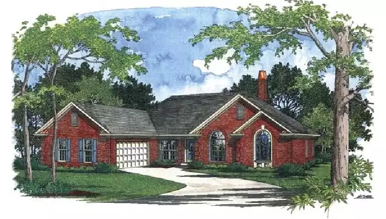 image of single story country house plan 6313